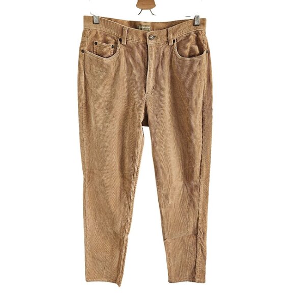 Liz Claiborne Woman SZ 12 Wide Corduroy Tapered Leg Pant 5 Pocket Classic Preppy - Picture 1 of 5